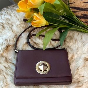 Kate Spade New York Newbury Lane Sally Turn Lock closure Mulled Wine